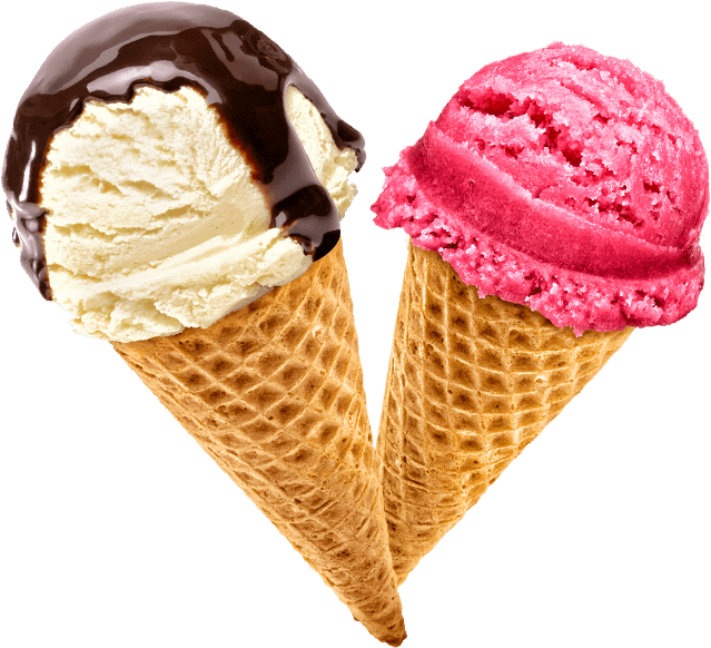 Фото пломбира с помадкой и клубничного щербета